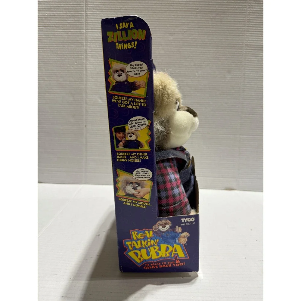 REAL TALKIN' BUBBA - Vintage 1997 Tyco Plush Talking Stuffed Animal‎ Bear